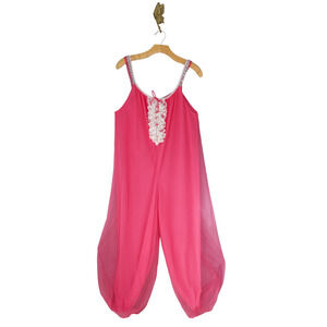 VTG Lisette Ruffled Lingerie Jumpsuit Petite Fairy Coquette Loungewear Nighty